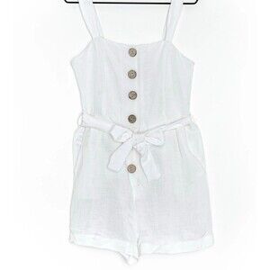 MNG linen button up romper